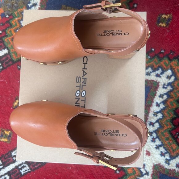 Charlotte Stone Hari Platform Slingback Studded Clog Size 8 NWT - Picture 9 of 11